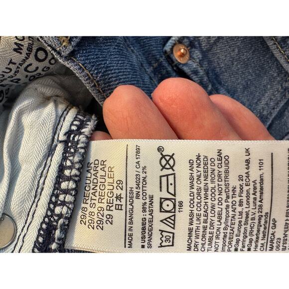 Gap Womens Cheeky Straight Jeans High Rise Button Fly 29 8 New with tags - Picture 11 of 13